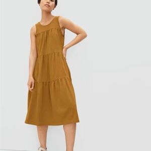 Everlane the weekend tiered midi dress SMALL
